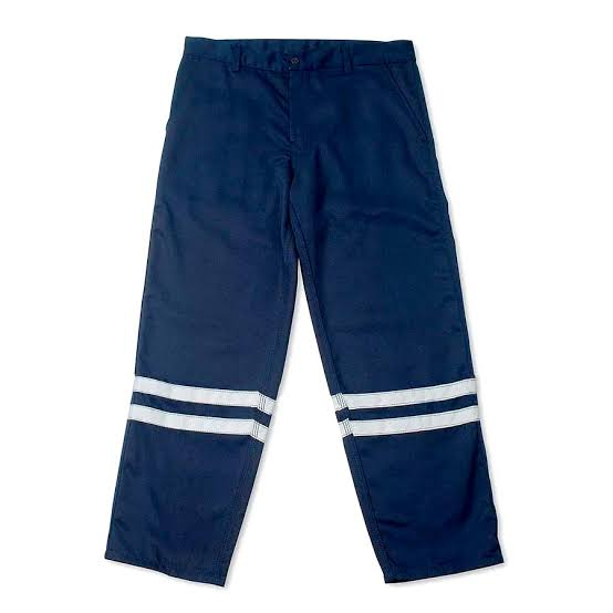 Pantalón drill azul marino con cinta reflectiva